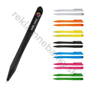 kvalitné plastové reklamné pero s potlačou výber zo šiestich farieb
